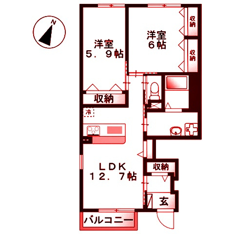 【間取り】 | マノワールⅠ