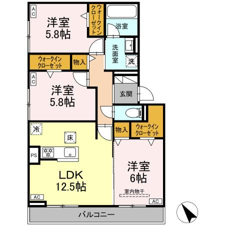 D-avance今本町A　　刈谷市近郊の賃貸ならクラスホーム刈谷店の間取り