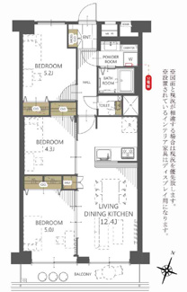 【間取り】 | 日商岩井北浦和マンションB棟