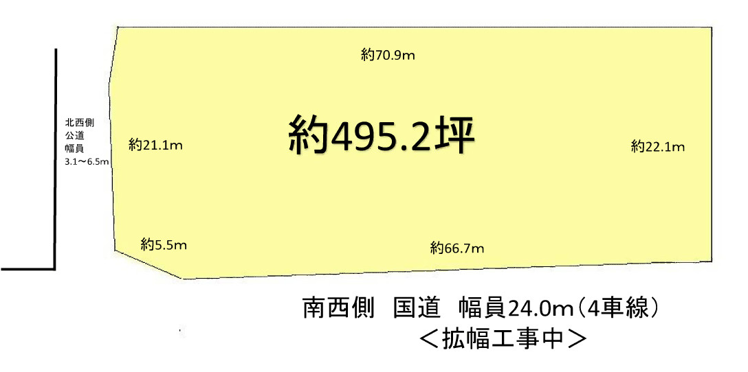 守山市水保町の事業用地の間取り