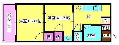 【間取り】 | 秋吉第２ビル
