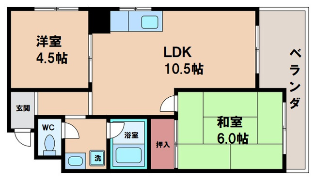 【間取り】 | 勝山ビューハイツ