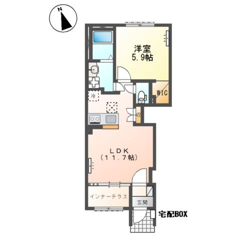 仮）ひたちなか市高場１丁目 新築アパートの間取り