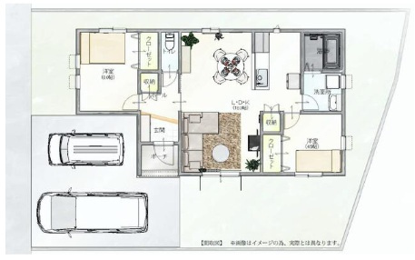 ルミナスガーデン国分寺町福家５号地モデルハウスの区画図