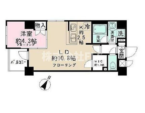中央区日本橋浜町３丁目の賃貸マンションの間取り