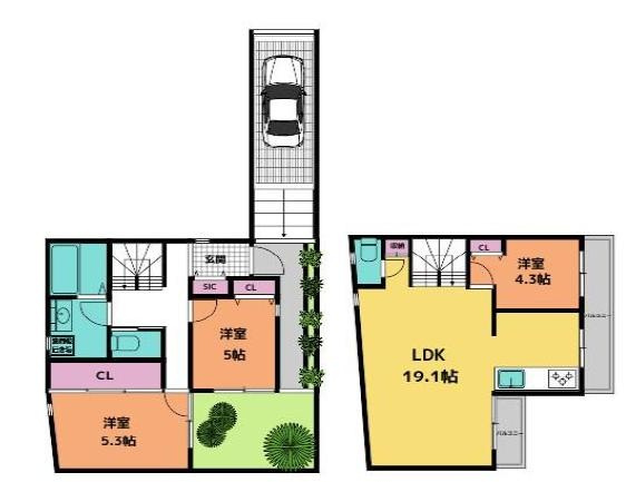 天城通3丁目貸家の間取り