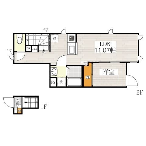 ＣＢ大岡山ヴェルデの間取り|間取りです。