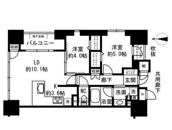 【間取り】 | プレミスト堺筋本町ラディーナ