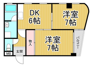 エクセイト武庫之荘（旧：アルファ武庫之荘2）の間取り