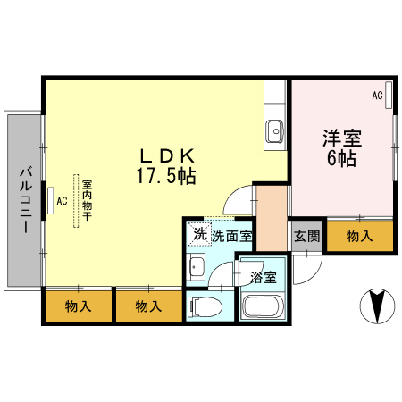 セジュール住吉Ⅱの間取り