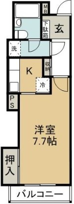 徳島市住吉３丁目の賃貸マンションの間取り