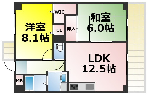 【間取り】 | ハイシュタイン堀江 仲介手数料無料