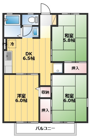 グレースコートⅠの間取り
