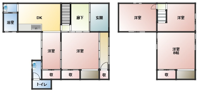 福崎町貸家の間取り