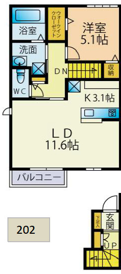 栗東市岡の店舗一部の間取り