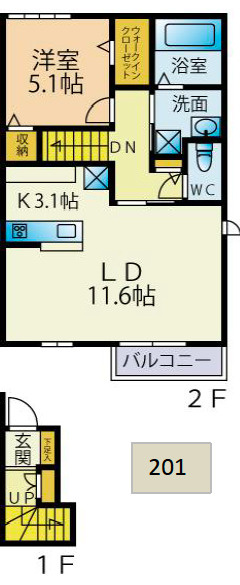栗東市岡の店舗一部の間取り