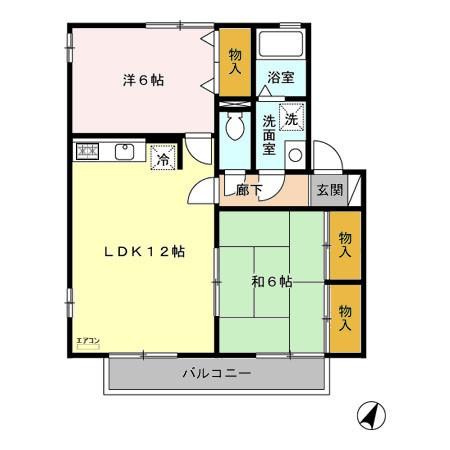 オールパレスAの間取り
