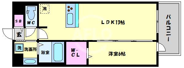 プレサンス新町ウィズジョイの間取り|プレサンス新町ウィズジョイ　間取り