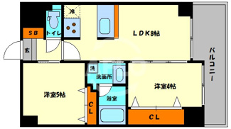 【間取り】 | アーデンタワー本町イースト　開平小学校区 | カウンターキッチンの使い勝手が良い間取り