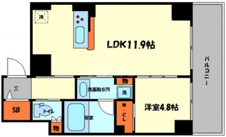 【間取り】 | Arome梅田　扇町小学校区 | Arome梅田（アローム梅田）　開放感のある間取り