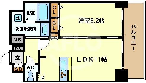 プレサンス阿波座ステーションフロントの間取り|プレサンス阿波座ステーションフロント　間取り