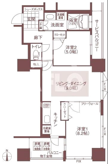アルグラッドザタワー心斎橋の間取り|アルグラッドザタワー心斎橋　間取り