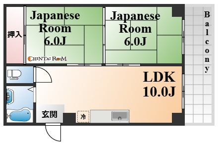 三葉ハイツの間取り