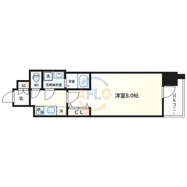 MELDIA CREST NAMBA SOL TERRACEの間取り|MELDIA　CREST　NAMBA　SOL　TERRACE　間取り