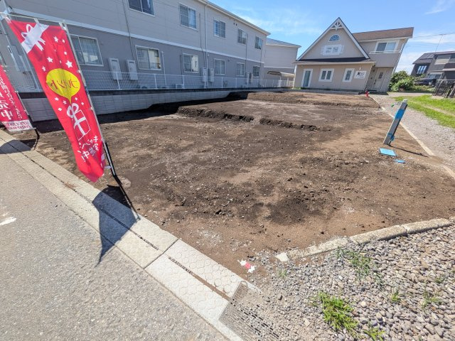 つくば市花畑3丁目25番　売地　B区画の前面道路含む現地写真