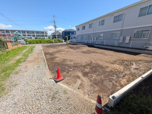 つくば市花畑3丁目25番　売地　B区画の前面道路含む現地写真
