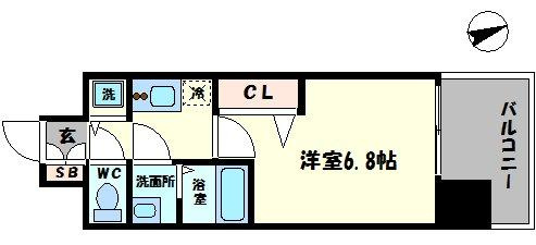 プレサンス難波ラフィーネの間取り|プレサンス難波ラフィーネ　間取り