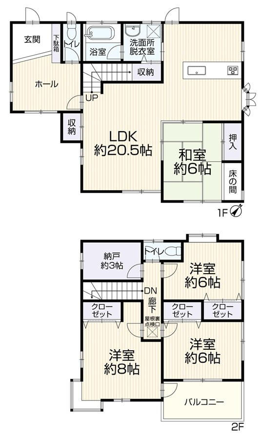 高崎市新町　中古住宅の間取り