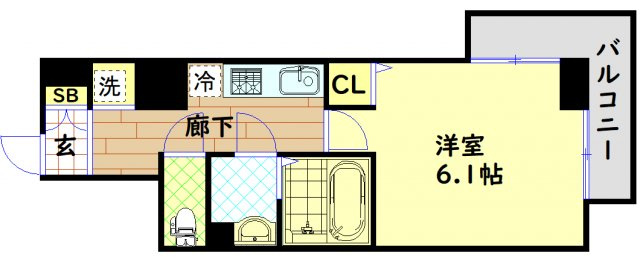 【間取り】 | エスカーサ大阪WEST九条駅前