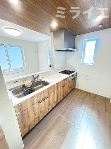 【新築戸建】札幌市手稲区前田7条14丁目3棟のキッチン|同仕様物件