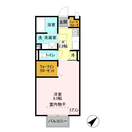 プレシャス前橋　Ａの間取り