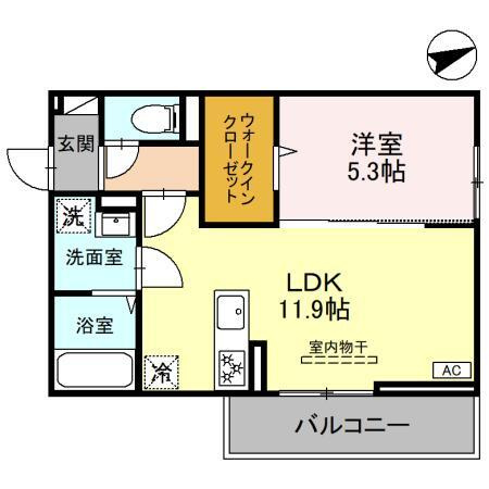 フェリーチェTAKASAKI Ⅱの間取り