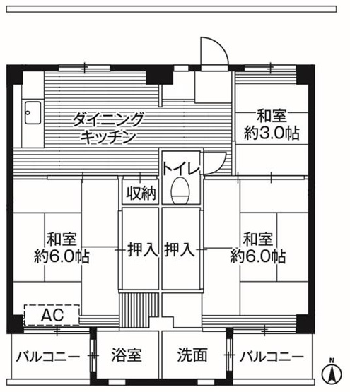 【間取り】 | ビレッジハウス向ヶ丘7号棟