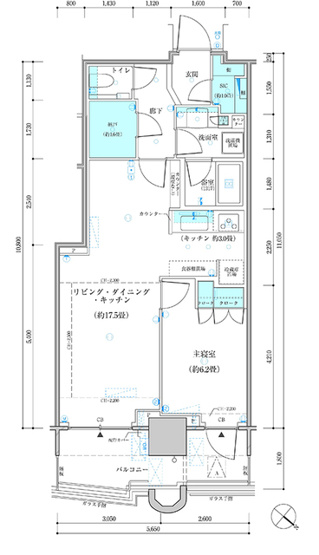 【間取り】 | パークタワー勝どき　ミッド棟