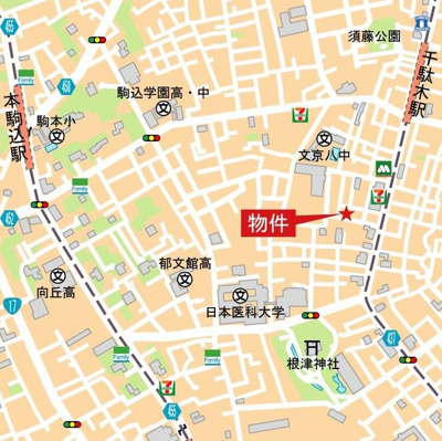 【地図】 | ザ・パークマナー千駄木