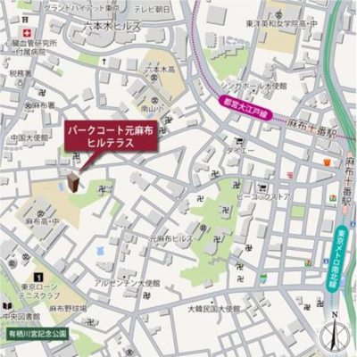 【地図】 | パークコート元麻布ヒルテラス