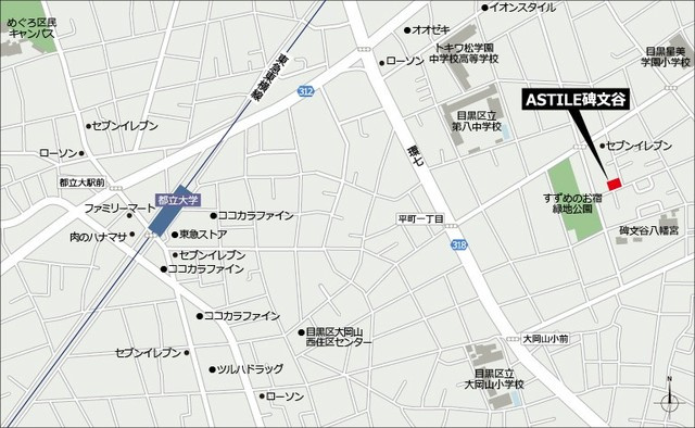 ＴＡＳＵＫＩ　ＲＩＣＨＥＳＳＥ　ＭＥＧＵＲＯ－ＨＩＭＯＮＹＡの地図