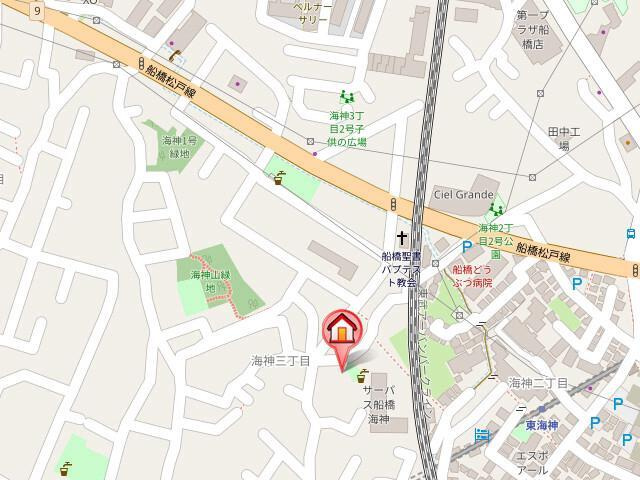 ブリーズ東海神Ｅの地図