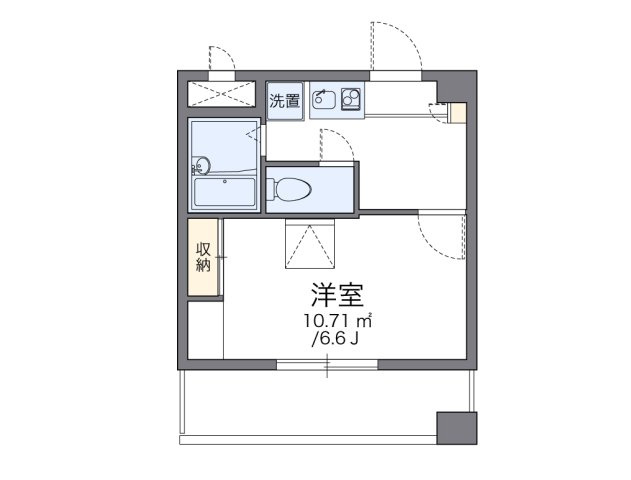レオパレスアストラーレ茶屋町東の間取り