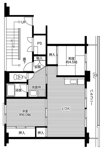 ビレッジハウス西本郷1号棟の間取り