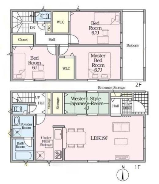 クレイドルガーデン馬司町 １号棟 ／新築一戸建の間取り