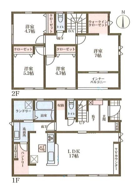 リーブルガーデン三吉大垣内 ２号棟 ／新築一戸建の間取り