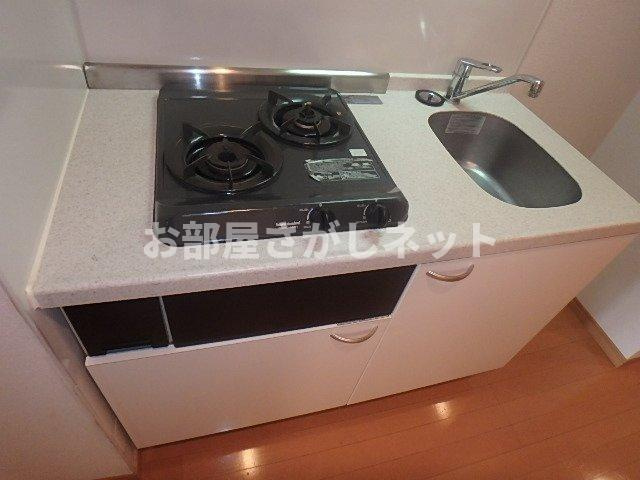 スカイコートヌーベル入谷【おとり物件なし】#学生・社会人にオススメ！初期費用分割払いOK！のキッチン|システムキッチン（2口ガスコンロ）