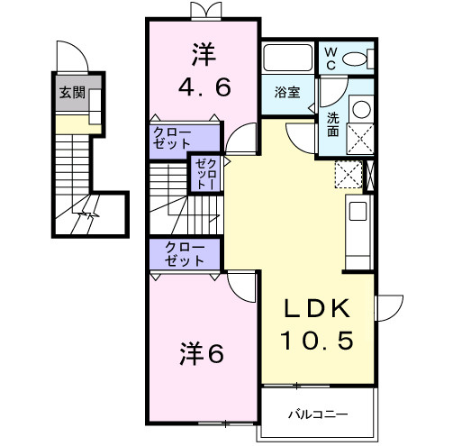 【間取り】 | ネオメイト２１　Ｂ