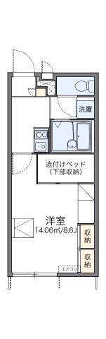 レオパレスフローラＭＫの間取り
