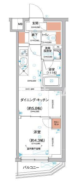 ハーモニーレジデンス羽田天空橋の間取り